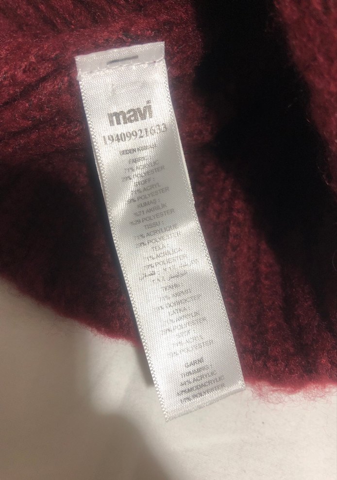 Bordo Kürklü Kadın Bere Mavi marka - Görsel 4