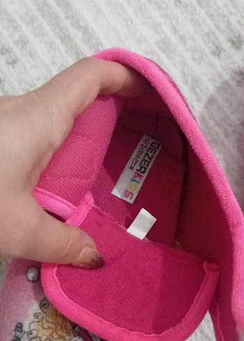 Kız Çocuk Pembe Baskılı Sıcak ev  Terlik pufidik - Görsel 3