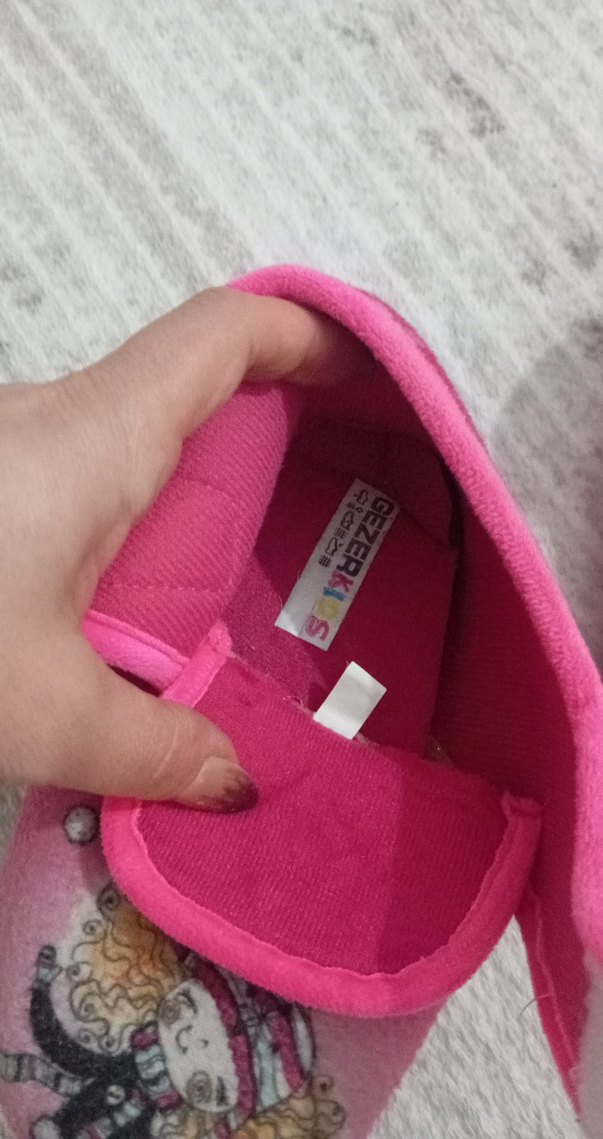 Kız Çocuk Pembe Baskılı Sıcak ev  Terlik pufidik - Görsel 3