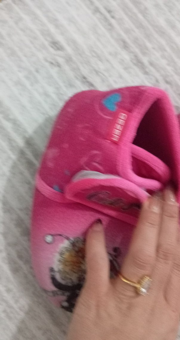 Kız Çocuk Pembe Baskılı Sıcak ev  Terlik pufidik - Görsel 2