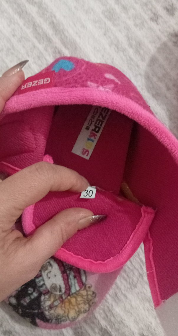 Kız Çocuk Pembe Baskılı Sıcak ev  Terlik pufidik - Görsel 4