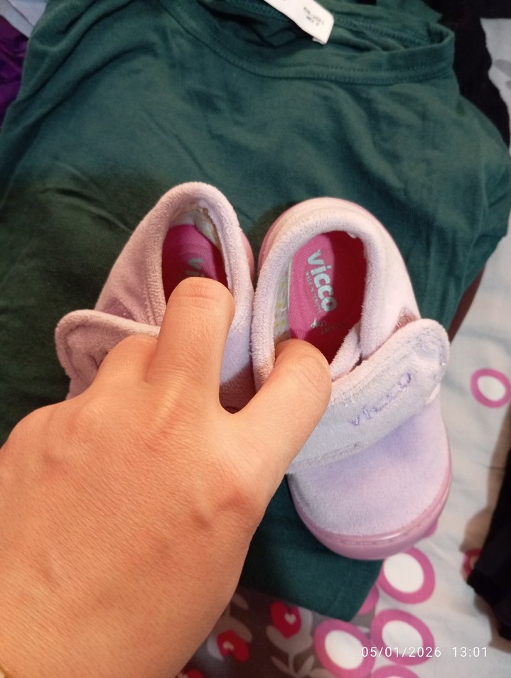 Kız Çocukları İçin Pembe Sıcak panduf ev ayakkabisi Vicco - Görsel 4