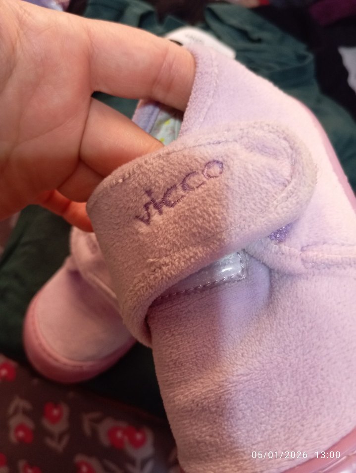 Kız Çocukları İçin Pembe Sıcak panduf ev ayakkabisi Vicco - Görsel 2