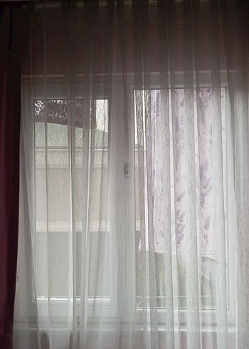 Bohem Tarzı Beyaz Gri Tül Perde - Görsel 5