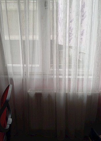 Bohem Tarzı Beyaz Gri Tül Perde - Görsel 6