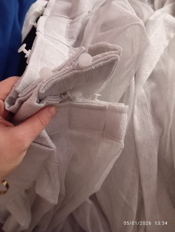 Bohem Tarzı Beyaz Gri Tül Perde - Görsel 2