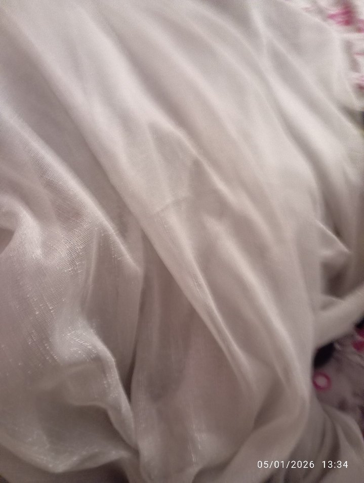 Bohem Tarzı Beyaz Gri Tül Perde - Görsel 4