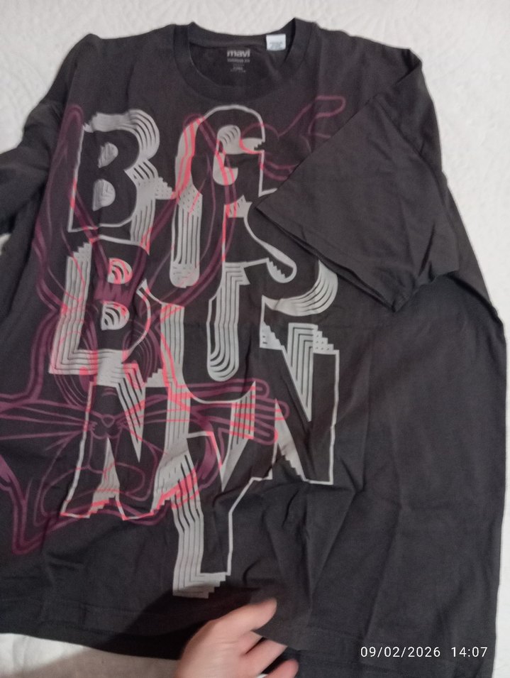 Siyah Baskılı Erkek Oversize Tişört bugs bunny - Görsel 4