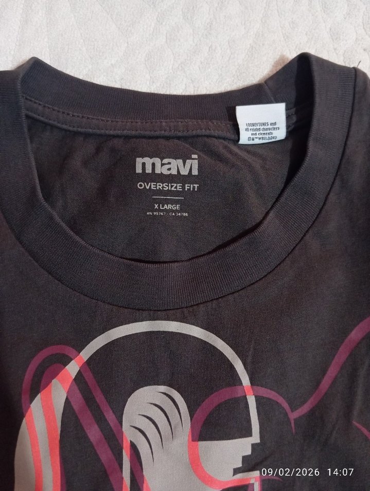 Siyah Baskılı Erkek Oversize Tişört bugs bunny - Görsel 3