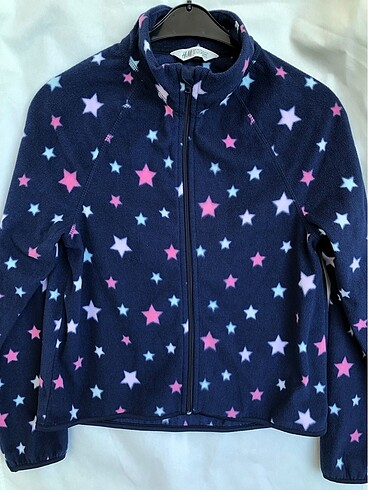 H&M 12-14 yaş lacivert yıldız desenli polar hırka