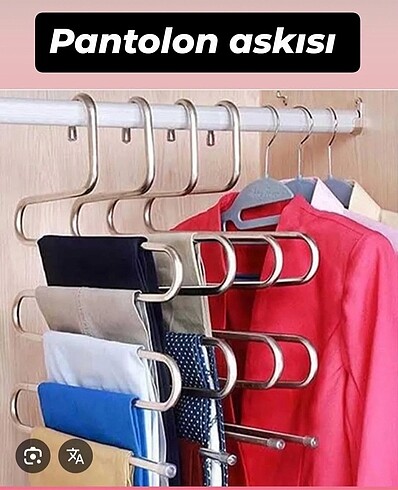 Metal pantolon askısı