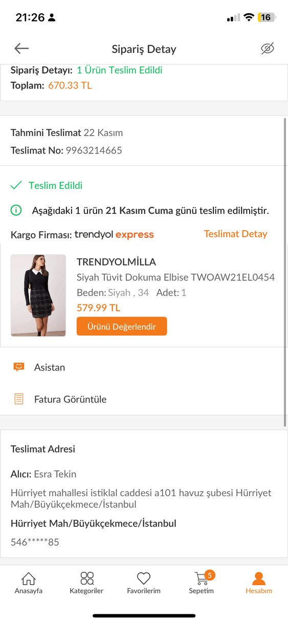 Uzun Kollu, V Yakalı, Kemerli Siyah Elbise - Görsel 3