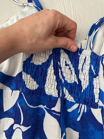 Askılı midi elbise - Görsel 7