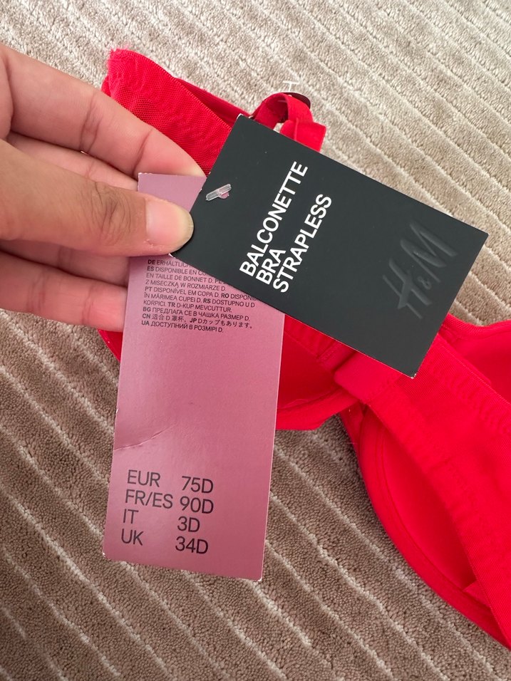 Kırmızı Pilili İpli Kadın sütyen - Görsel 4