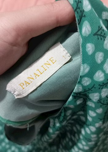 Yeşil Fırfırlı Uzun Kollu Salaş Elbise - Görsel 5