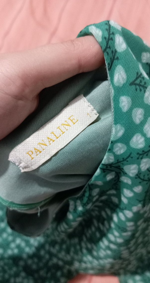 Yeşil Fırfırlı Uzun Kollu Salaş Elbise - Görsel 5