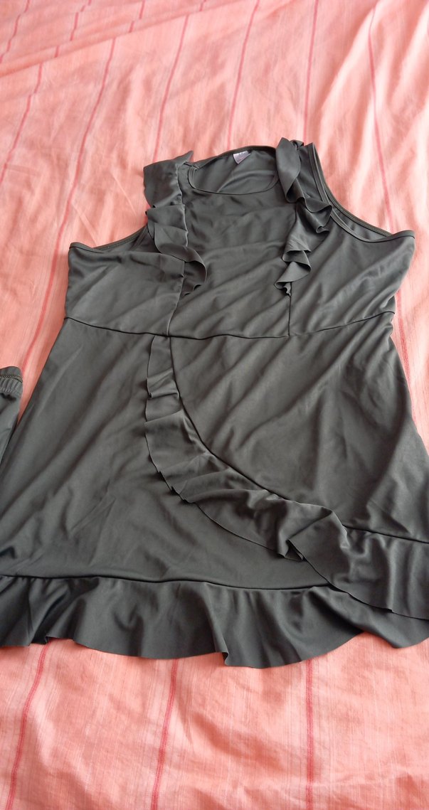 Siyah V Yaka Salaş Uzun Elbise - Görsel 2