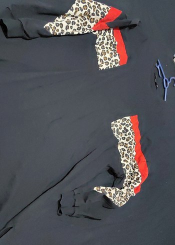 Düğmeli Siyah Hamile Uzun Kollu Gömlek - Görsel 2