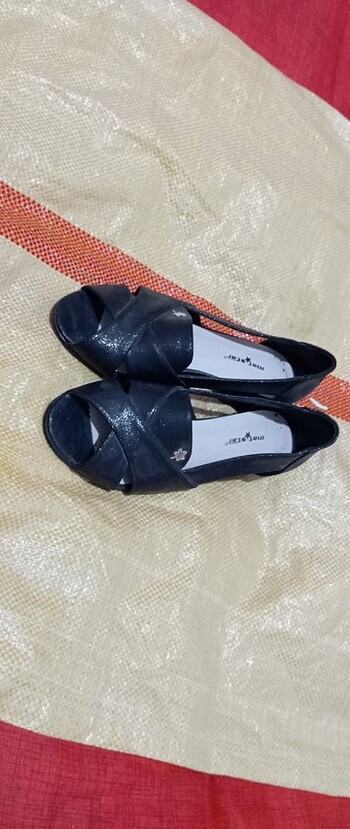39 Beden siyah Renk Kısa topuklu sandalet