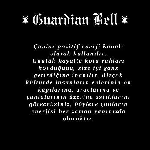Beden siyah Renk Guardian Bell