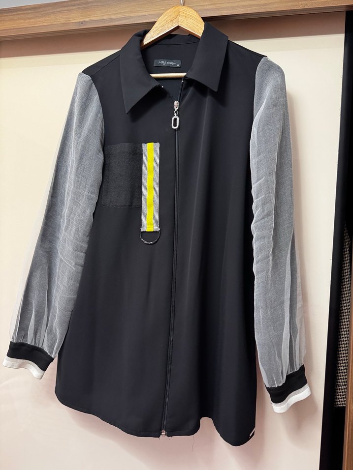 Siyah Midi Ceket - Görsel 3