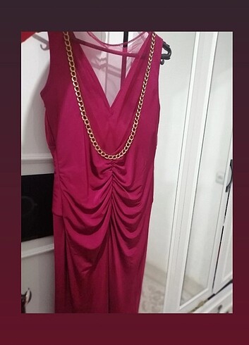 40 Beden bordo Renk Abiye