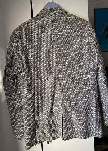 Gri Erkek Düğmeli Ofis Takım Elbise Ceketi - Görsel 6