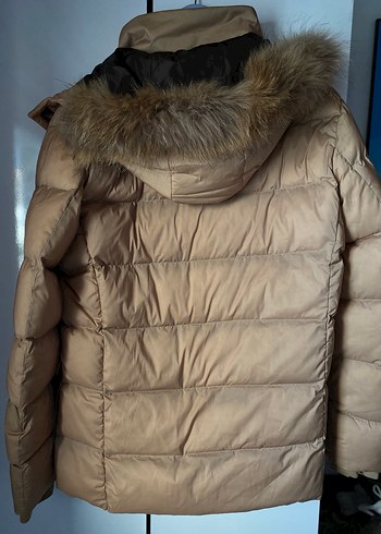 Kadın Bej Suni Kürklü Midi Kışlık Mont - Görsel 7