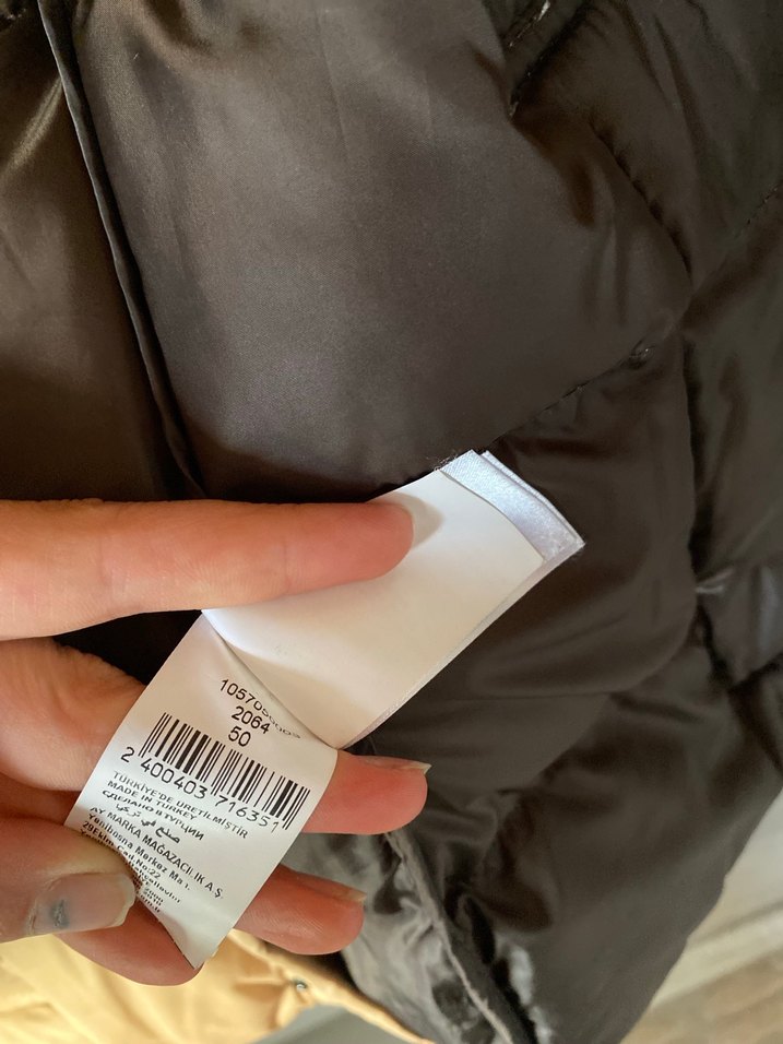 Kadın Bej Suni Kürklü Midi Kışlık Mont - Görsel 5