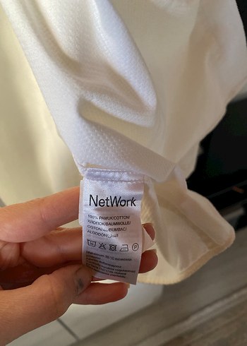 Düğmeli Beyaz Keten Erkek Gömlek - Görsel 3