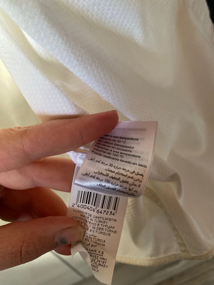 Düğmeli Beyaz Keten Erkek Gömlek - Görsel 4