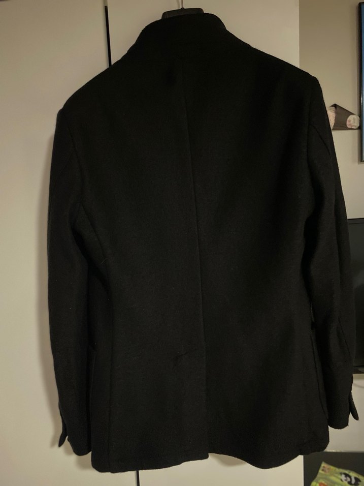 Düğmeli Siyah Erkek Deri Ceket - Görsel 3