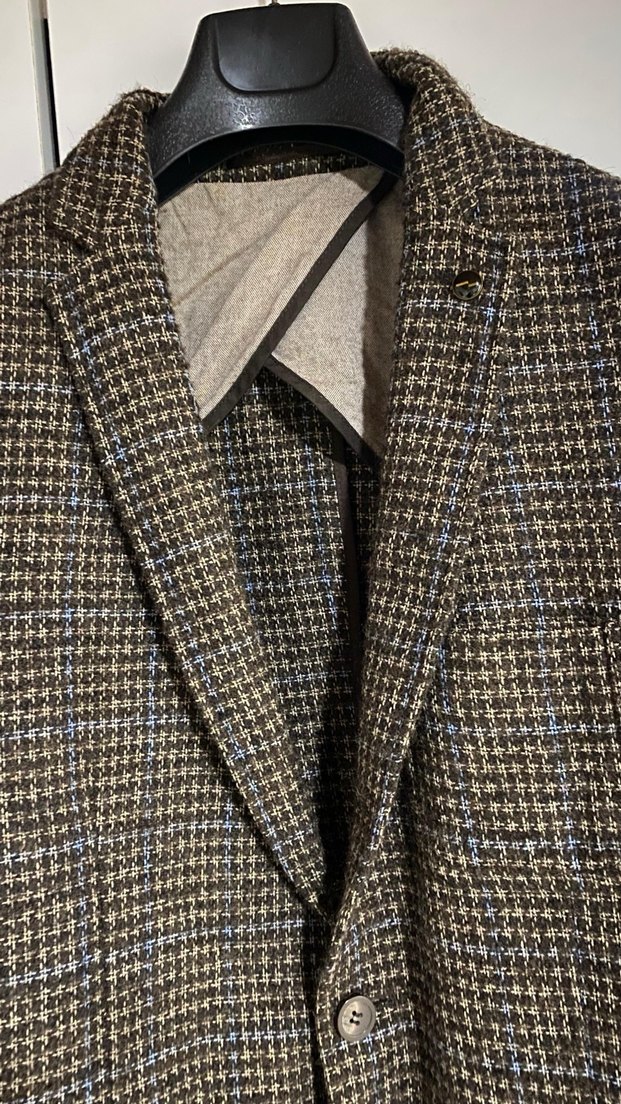 Düğmeli Kahverengi Erkek Ceket - Görsel 3