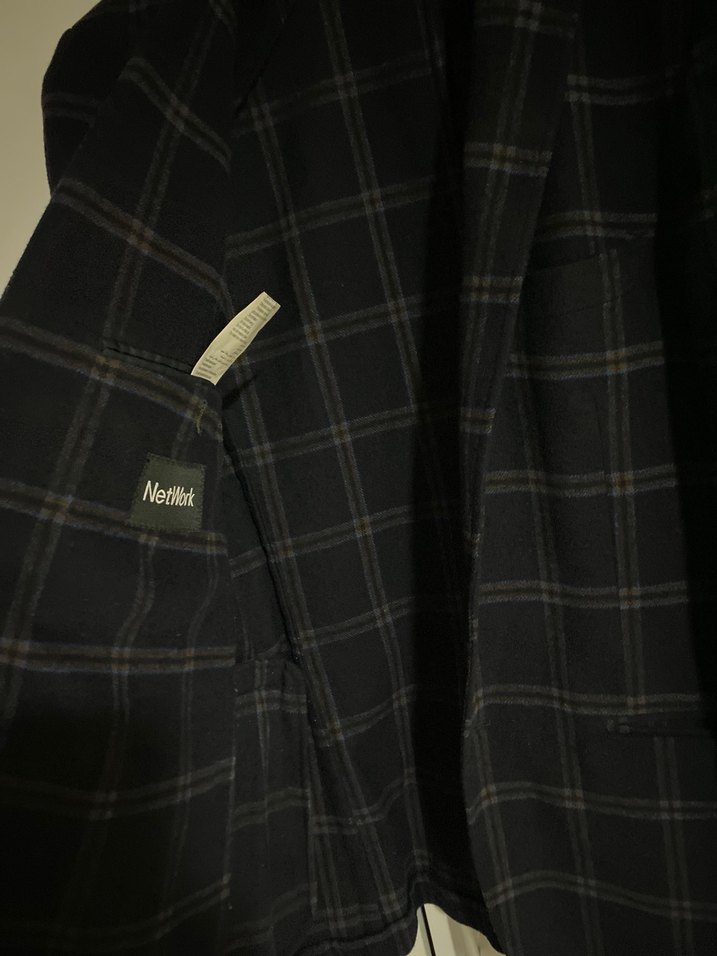 Erkek Siyah Kareli Regular Fit Takım Elbise Ceket - Görsel 5