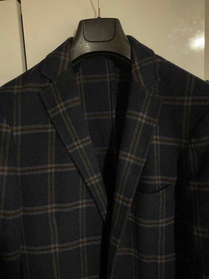 Erkek Siyah Kareli Regular Fit Takım Elbise Ceket - Görsel 4