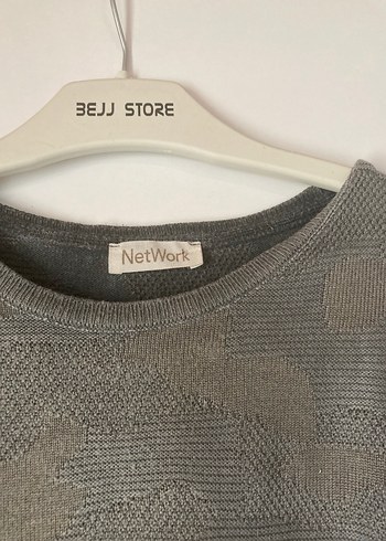 Gri Erkek Triko Uzun Kollu Bisiklet Yaka Kazak - Görsel 4