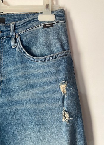 Mavi Düğmeli Erkek Jeans - Görsel 3