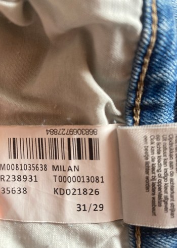 Mavi Düğmeli Erkek Jeans - Görsel 13