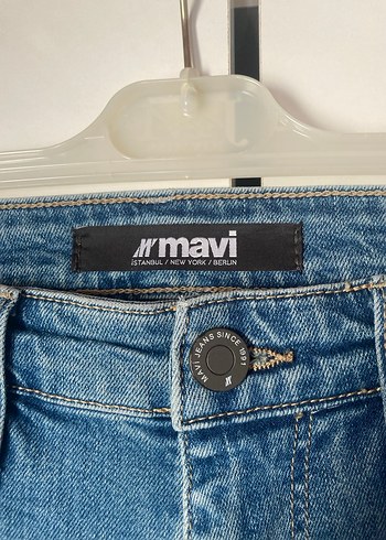 Mavi Düğmeli Erkek Jeans - Görsel 6