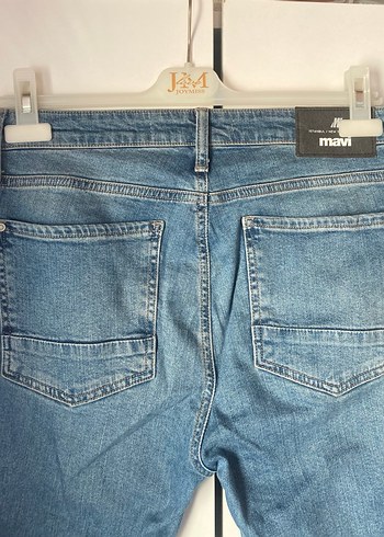 Mavi Düğmeli Erkek Jeans - Görsel 8