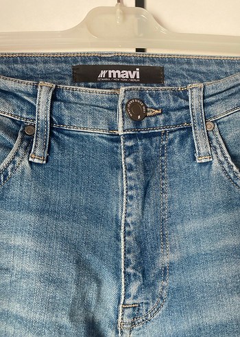 Mavi Düğmeli Erkek Jeans - Görsel 5