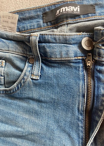 Mavi Düğmeli Erkek Jeans - Görsel 10