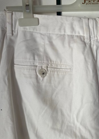 Erkek Beyaz Pamuk Kumaş Pantolon - Görsel 9