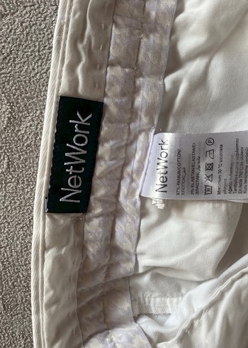 Erkek Beyaz Pamuk Kumaş Pantolon - Görsel 10