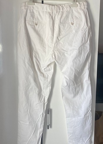 Erkek Beyaz Pamuk Kumaş Pantolon - Görsel 8