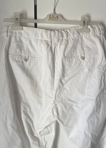 Erkek Beyaz Pamuk Kumaş Pantolon - Görsel 7