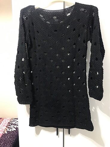 Delikli triko tunik