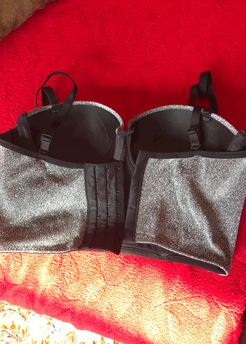 Gri Straplez Mini Bustiyer - Görsel 2