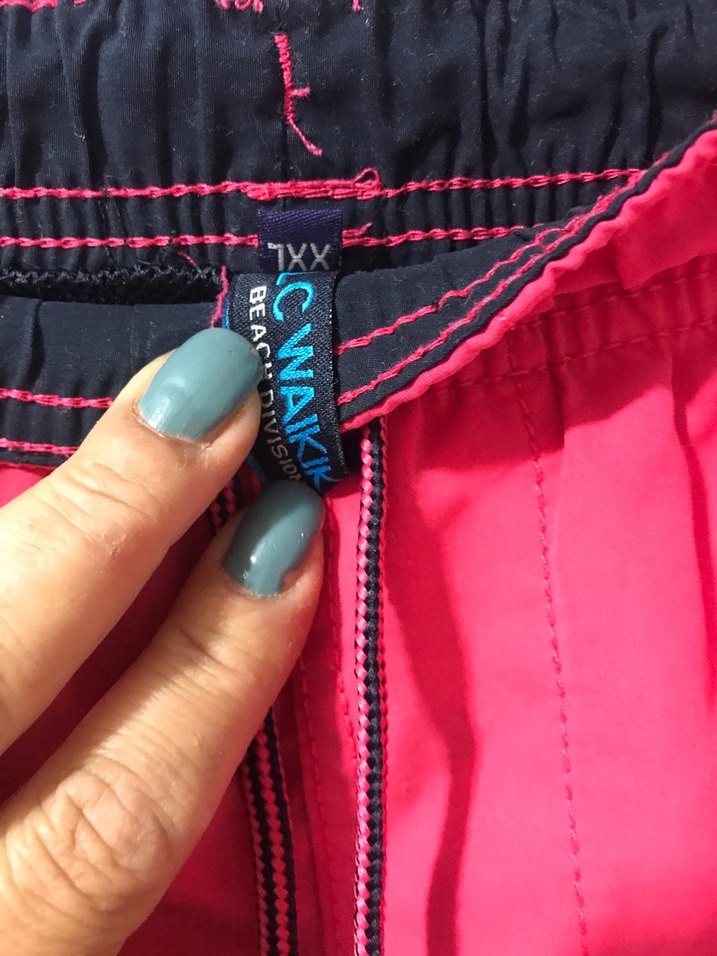 Erkek Parlak Pembe Mini Şort - Görsel 3