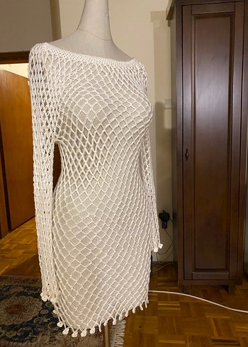 File Uzun Kollu Triko Elbise - Görsel 2